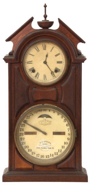 Ithaca No. 8 Library Calendar Clock (1 of 10)