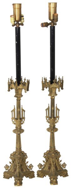 Pr. Gothic Floor Standing Torchieres (1 of 8)