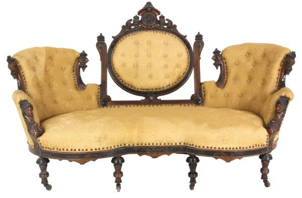 Jelliff Rosewood Medallion Back Sofa (1 of 10)