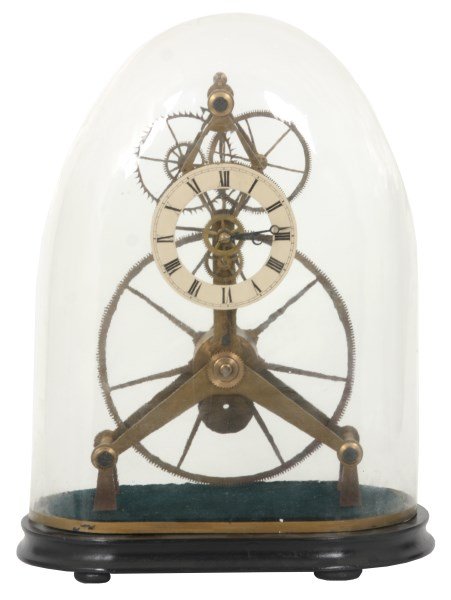 Brass Great Wheel Skeleton Clock (1 of 10)