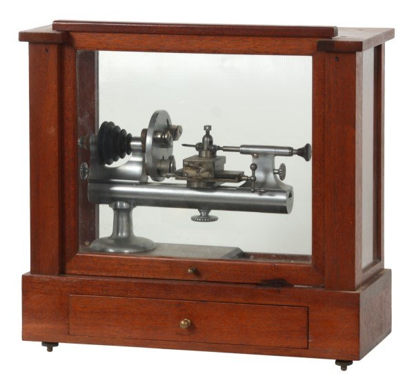 Jewelers Lathe In Mahogany Show Case (1 of 10)