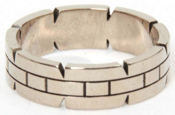 Cartier 18K White Gold Man’s Tank Ring (1 of 5)