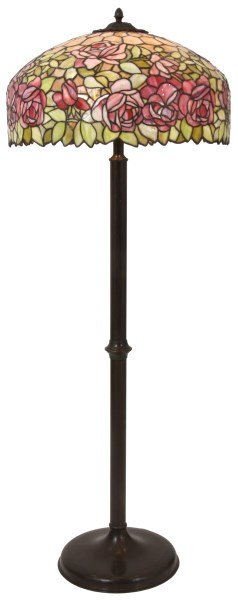 25 in. Unique Leaded Rose Floor Lamp (1 of 10)