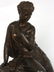 Marble & Bronze French Figural Mantle Clock - 4