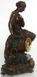 Marble & Bronze French Figural Mantle Clock - 5