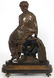 Marble & Bronze French Figural Mantle Clock - 7