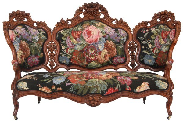 Elaborate Carved Rosewood Sofa (1 of 10)