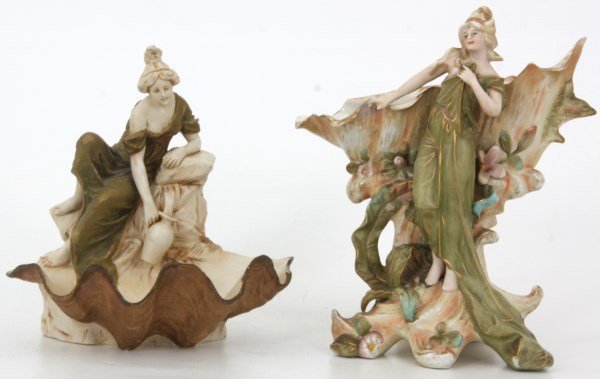Pr. Figural Porcelain Seashell Centerpieces (1 of 10)