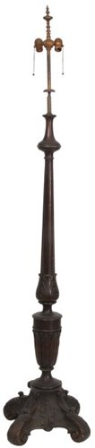 Carved Mahogany Floor Lamp Base (1 of 7)