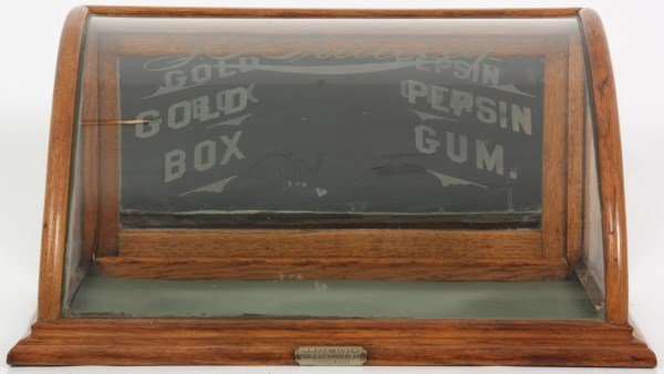 Curved Pepsin Gum Counter Top Display Case (1 of 10)