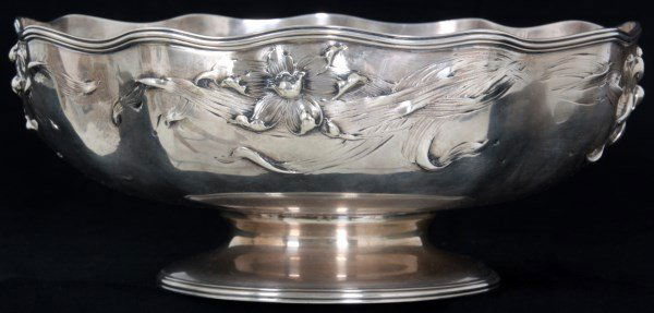 Hand Chased Sterling Silver Footed Bowl (1 of 8)