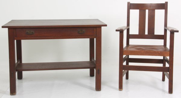 L & JG Stickley Desk & Chair (1 of 10)