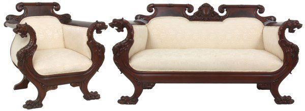 2 Pc. Attr: Horner Mahognay Parlor Set (1 of 10)