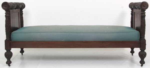 Acanthus Carved Mahogany Day Bed (1 of 10)