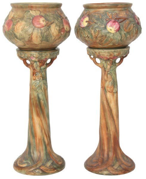 2 Weller Pottery Baldin Jardinieres & Pedestals (1 of 8)