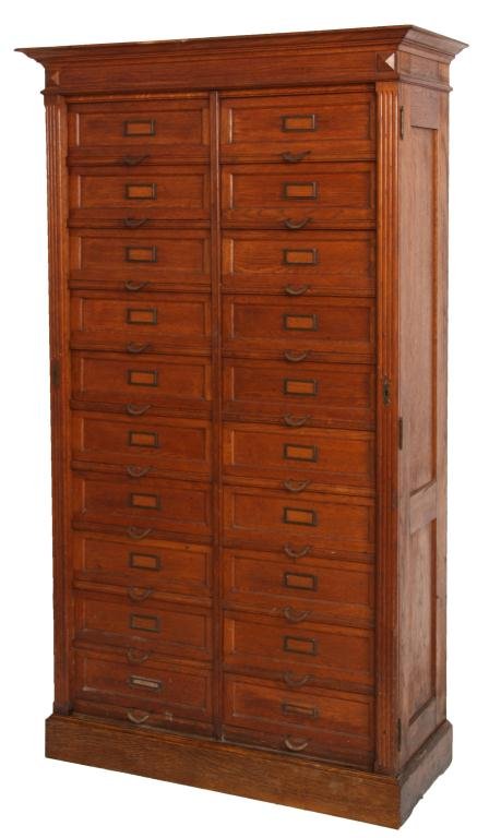 20 Dwr. Oak Lock Side File Cabinet (1 of 10)