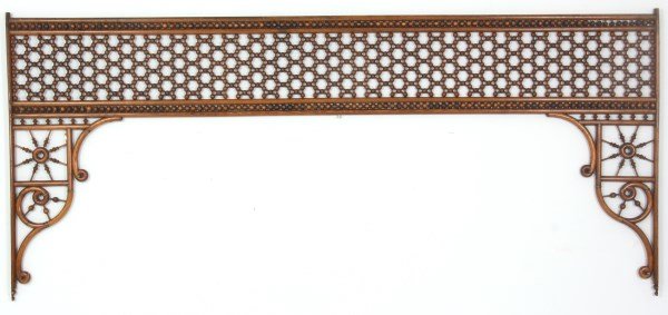 Oak Stick & Ball Fretwork Archway: Oak Stick & Ball Fretwork Archway. Turned oak with stick & ball design and pendant corbels at the ends. Very nice condition. 43.25 in. high x 97 in. wide.