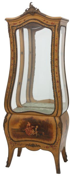 Brass Mounted Vitrine Curio Cabinet (1 of 10)