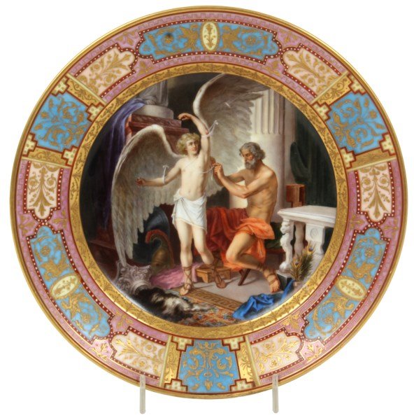 Royal Vienna Porcelain Plate - Daedalus and Icarus (1 of 4)