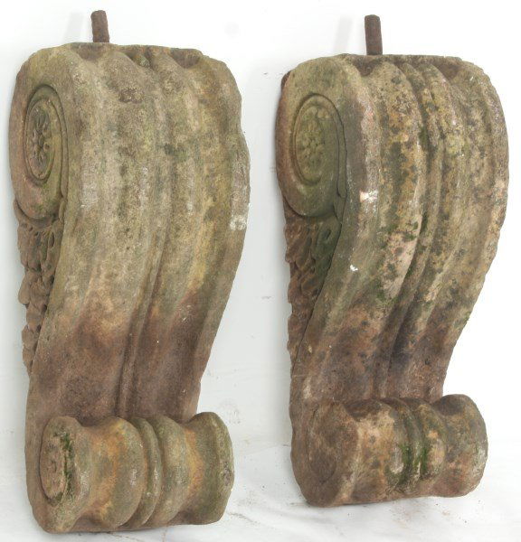 Pr. Large Carved Architectural Corbels (1 of 10)