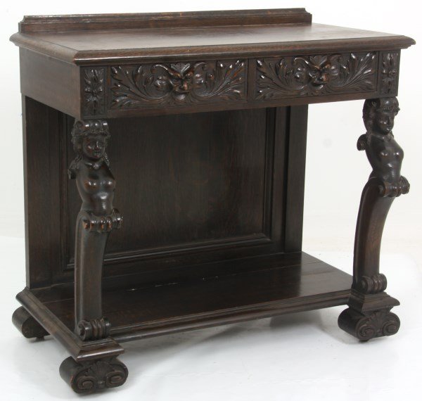 RJ Horner Carved Oak Server (1 of 10)