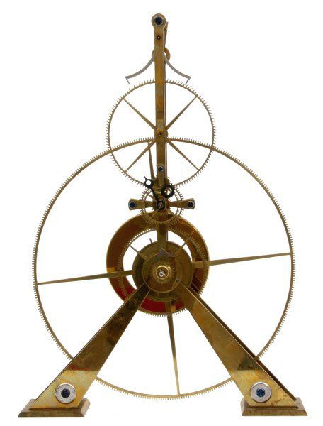 Brass Great Wheel Skeleton Clock (1 of 10)