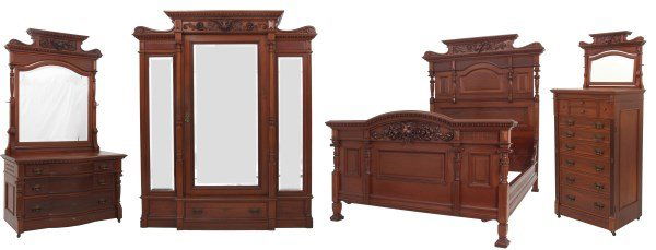 4 Pcs Hale Kilburn Mahogany Bedroom Set