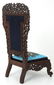 Pierced Carved Teak Hall Chair - 9