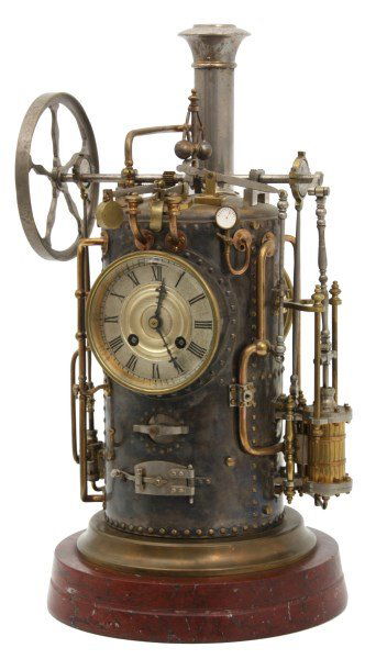 French Industrial Animated Steam Pump Clock (1 of 10)