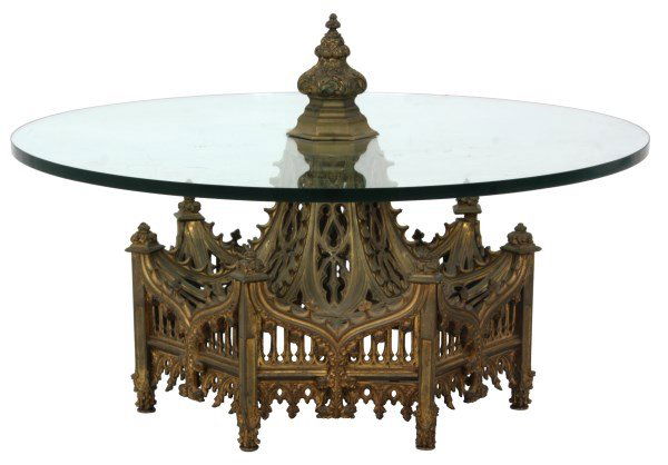 Gothic Pierced Bronze Center Coffee Table (1 of 7)