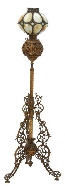 Cast Iron Banquet Floor Lamp (1 of 10)