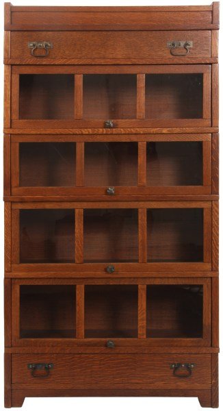 Mission Oak Stacking Sectional Bookcase (1 of 10)