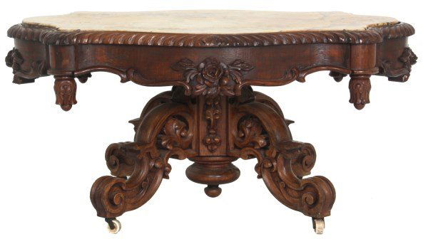 Turtle Top Marble Top Coffee Table (1 of 8)