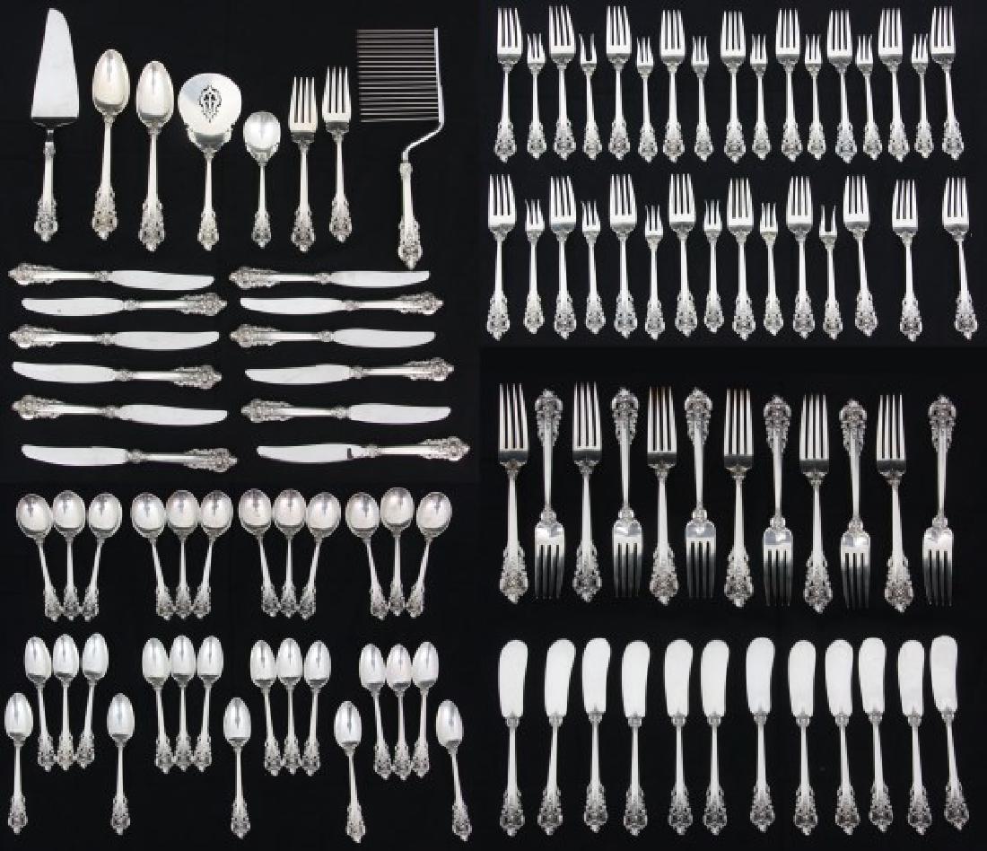 102 pc. Sterling Wallace Flatware, Grande Baroque (1 of 10)