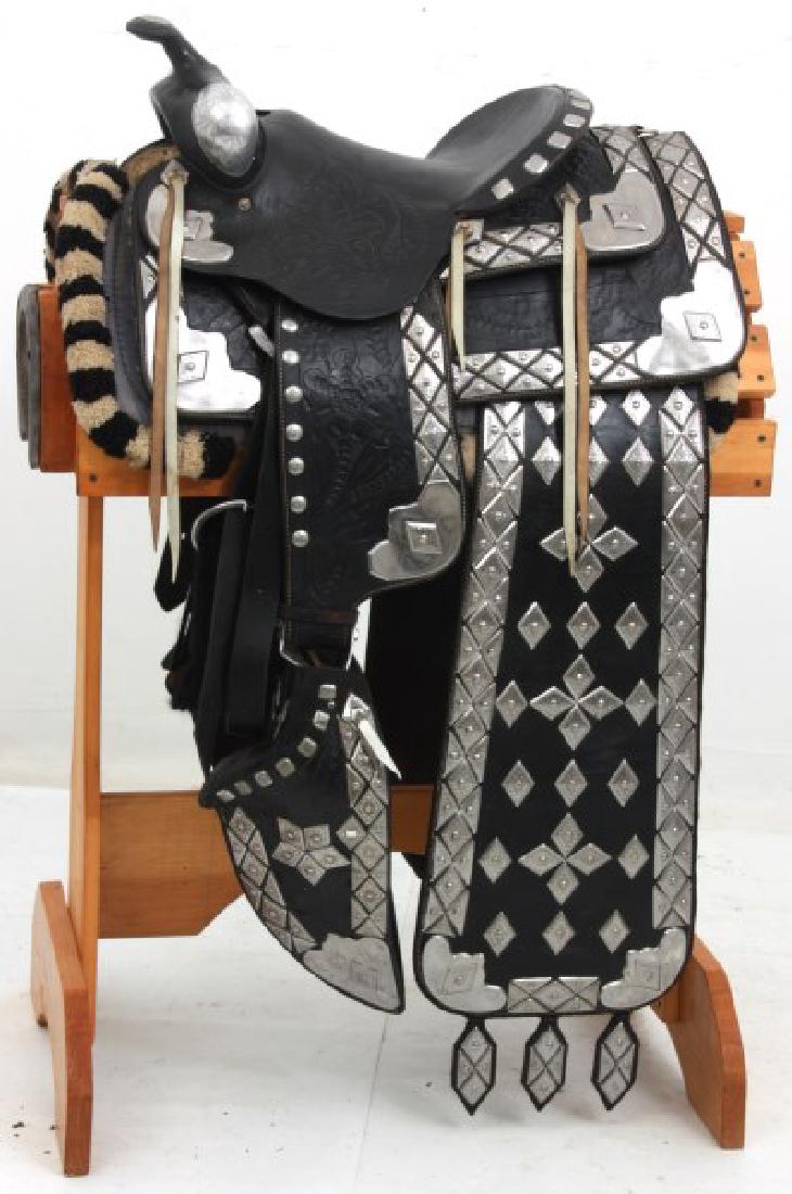 Beautiful Leather & Silver Mounted Parade Saddle (1 of 10)