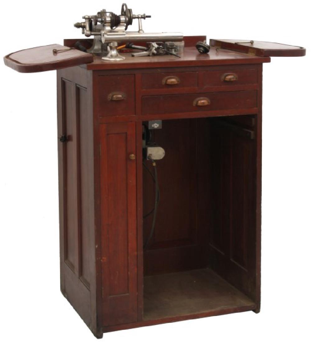 Cherry Roll Top Watch Makers Lathe Bench (1 of 10)