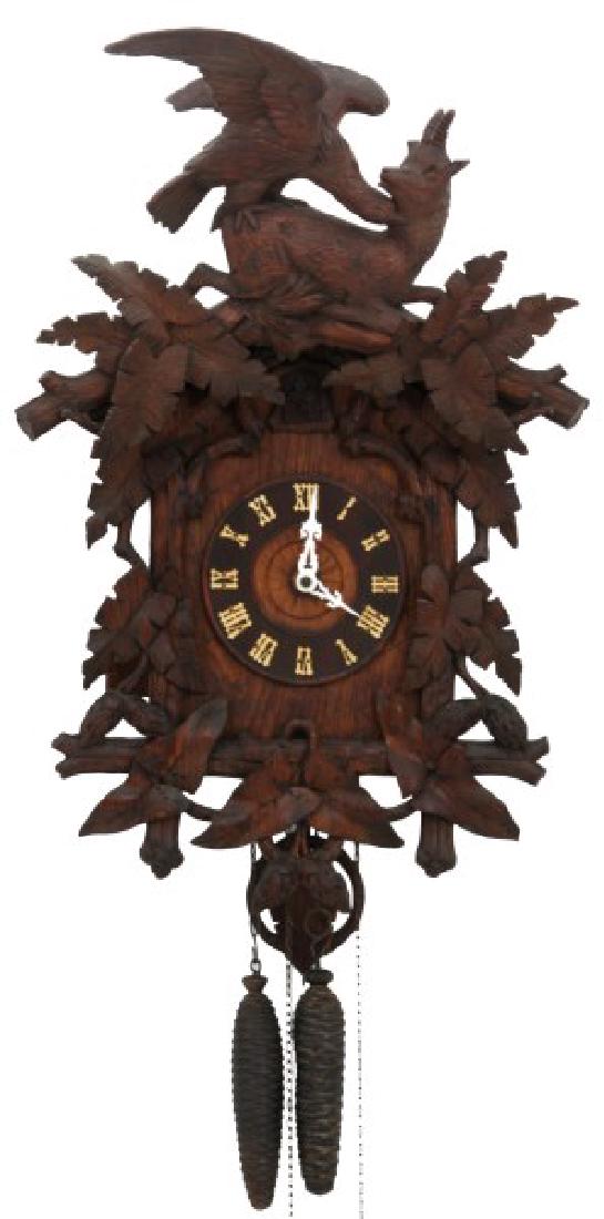Oak Black Forest 2 Wt. Cuckoo Wall Clock (1 of 9)