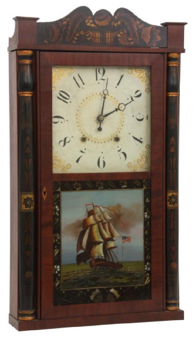 Eli Terry 30 Hr. Wooden Works Splat & Column Clock