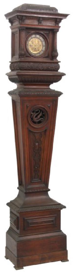 German 3 Wt. Walnut Floor Clock (1 of 10)