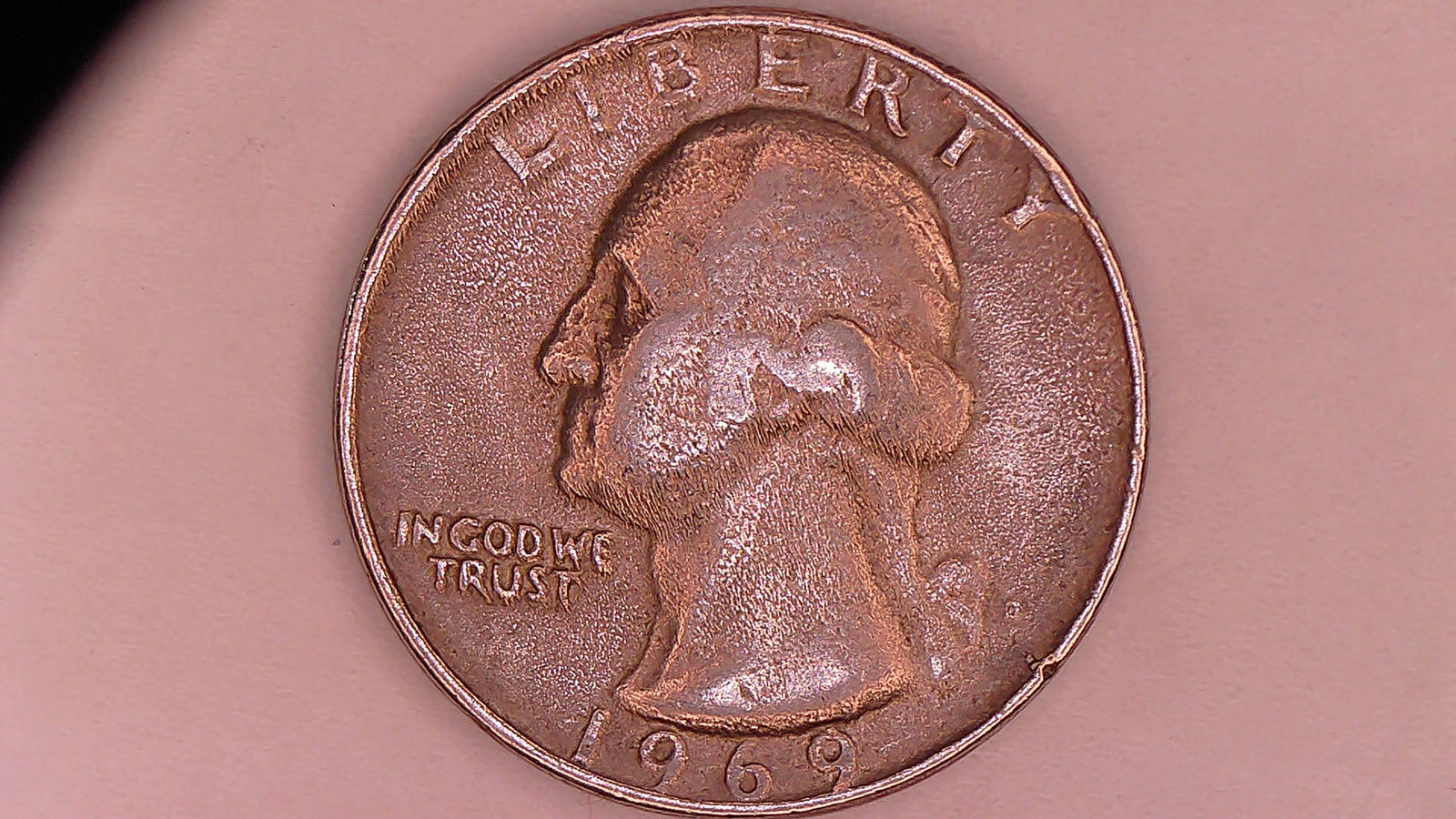 Ultra Rare 1969 D Washington Quarter, FULL SUNBURST Error Coin ! Original Bank Roll - 6