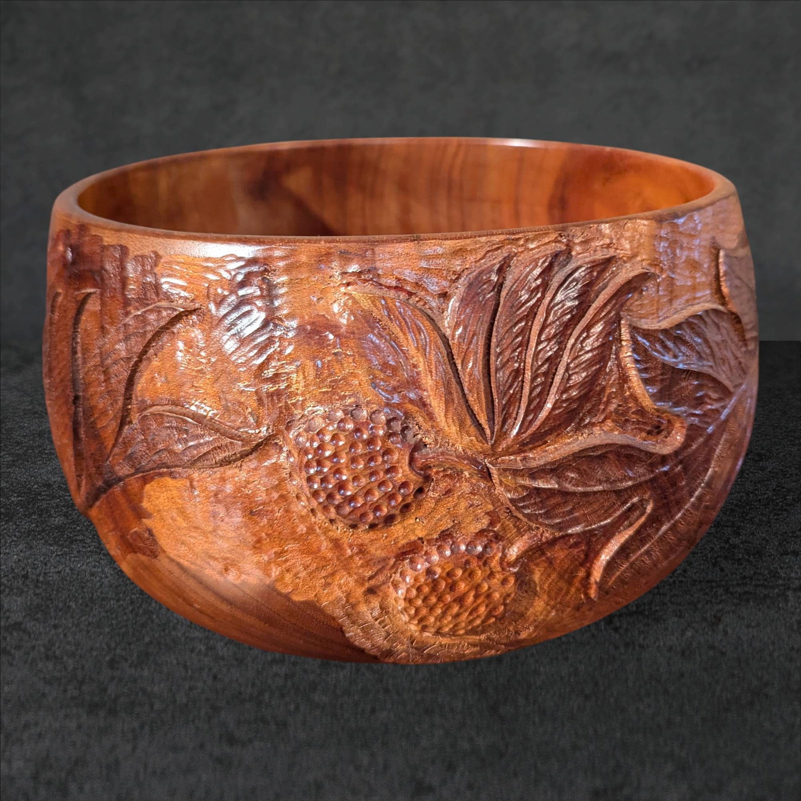 Hand-Carved Koa Wood Bowl by Don Paik, Hawaii, Signed and Dated 1997 (1 of 7)