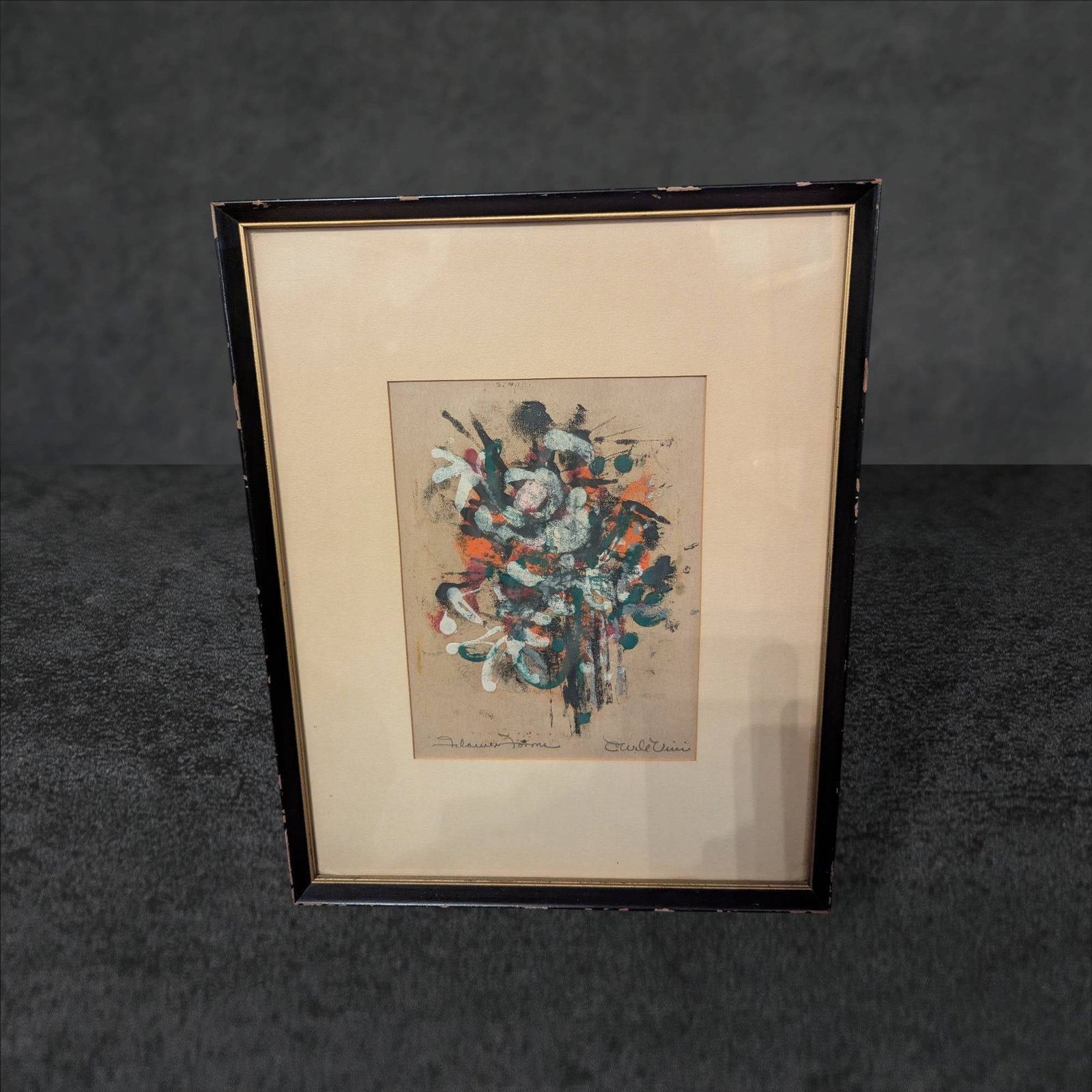 Abstract Flower Forms by Signed Artist, 16 in. x 13 in. (1 of 3)