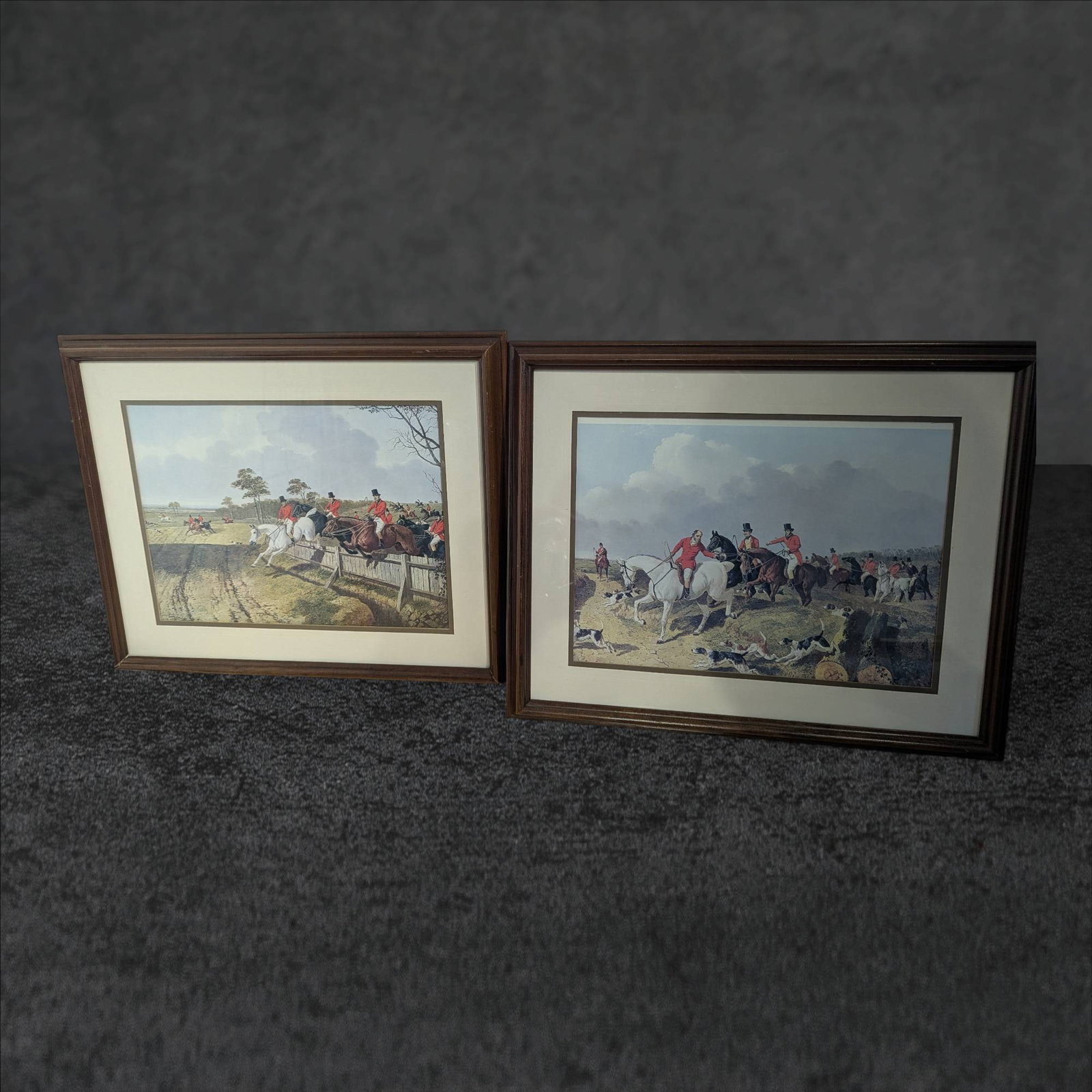 Two Framed Fox Hunt Prints, 22 x 18.5 Inches (1 of 3)