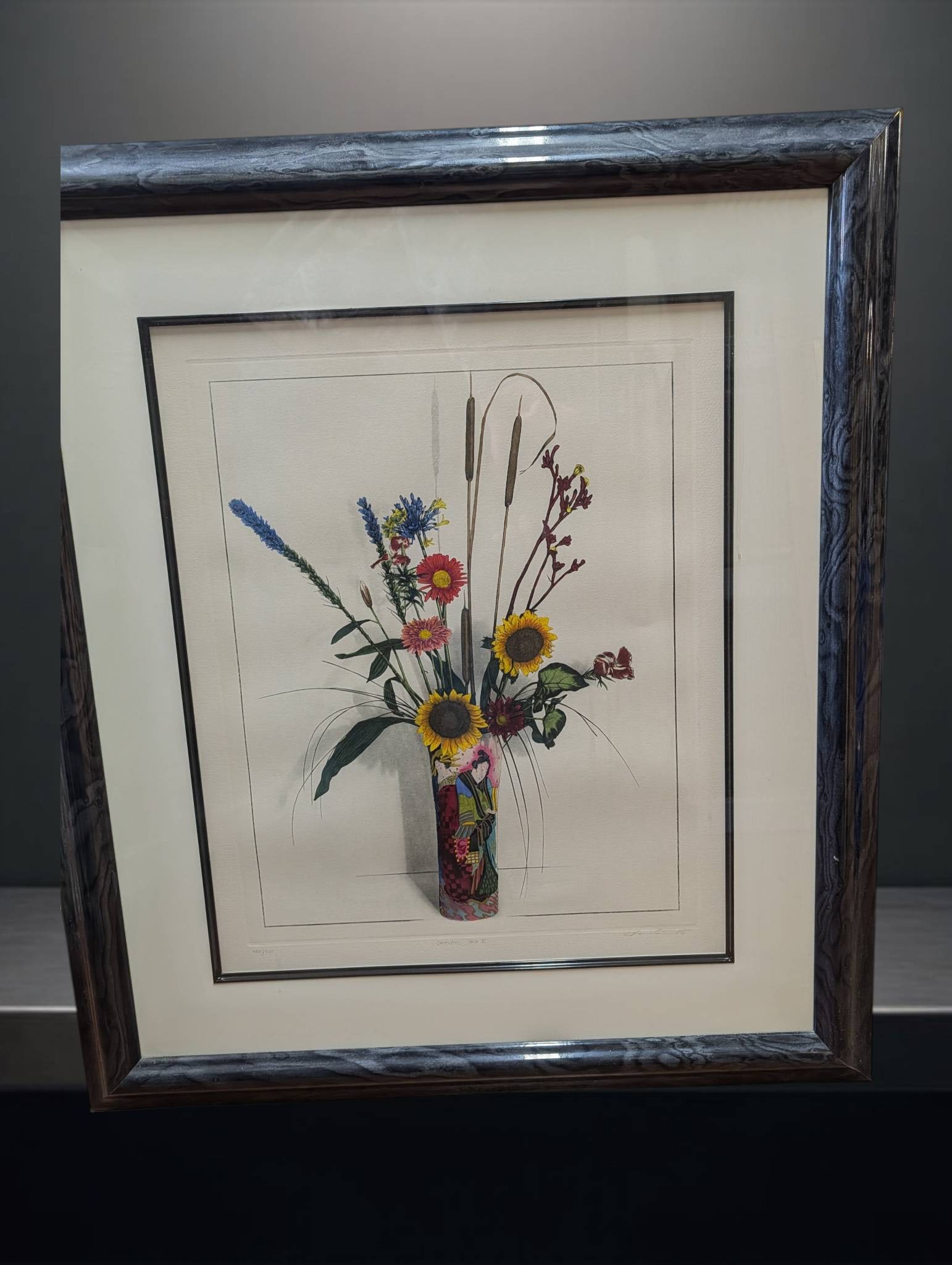 Rick Loudermilk Pencil-Signed Watercolor, Titled â€˜Oriental Vase II,â€™ 26 x 30 in. (1 of 5)