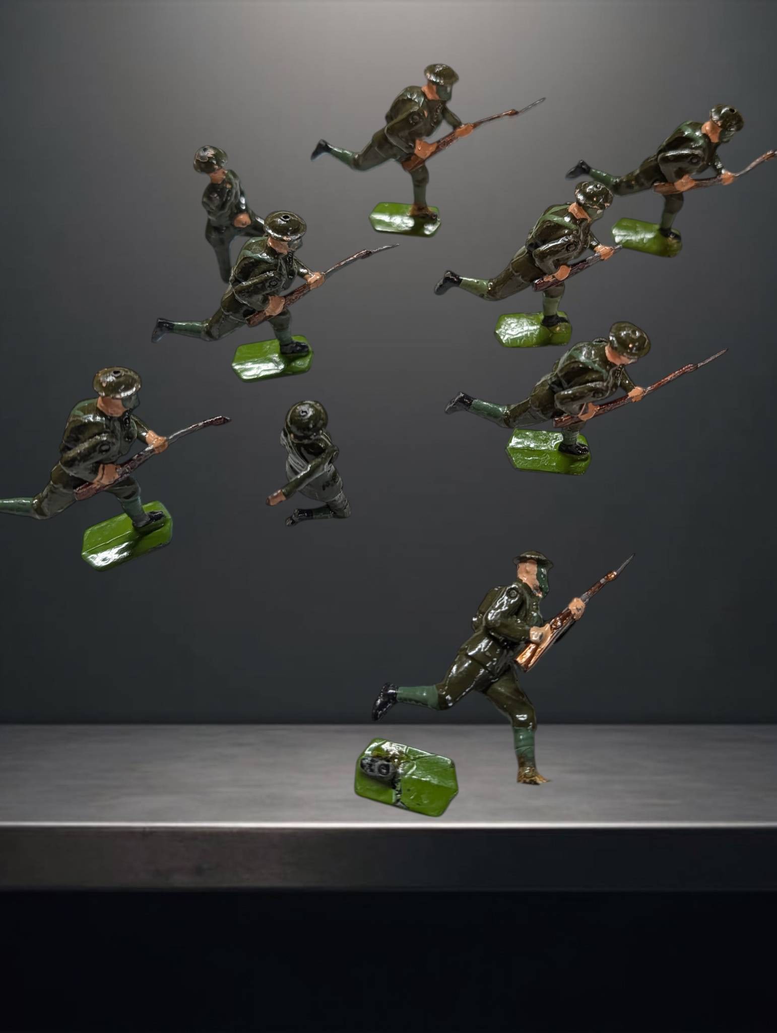 British World War I Toy Soldiers, Approximately 2.5 Inches Tall (1 of 5)