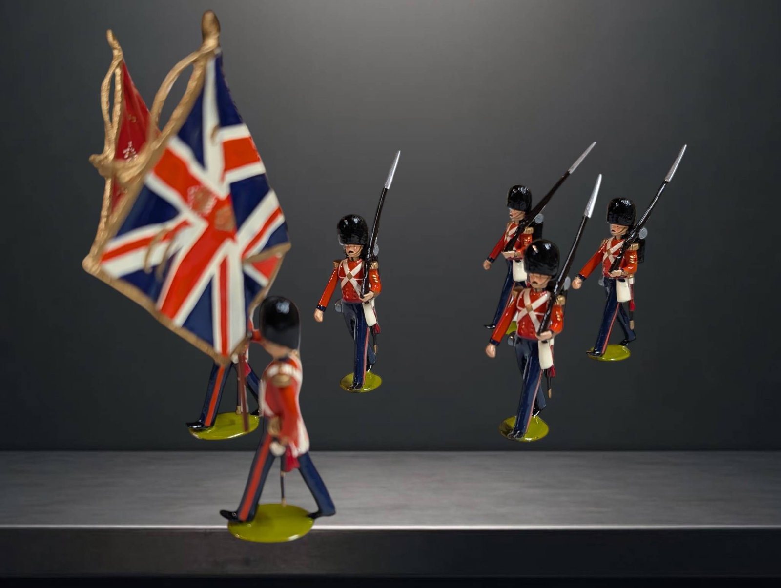 Imperial Collectors Figures Depicting British Soldiers with Flags (1 of 12)