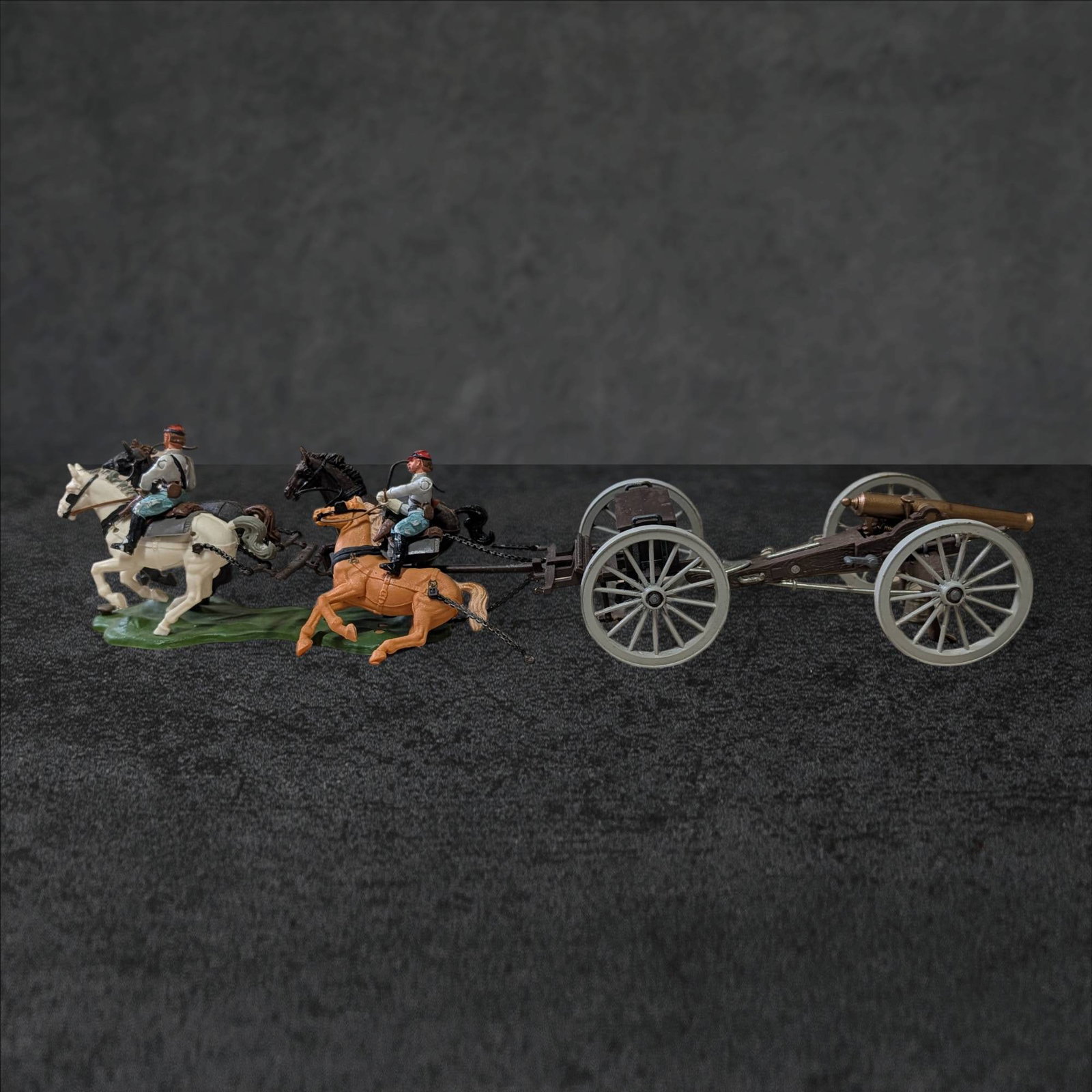 Vintage Britains Plastic Toy Soldier American Civil War Artillery Set: Limber, Caisson, and Cannon (1 of 6)