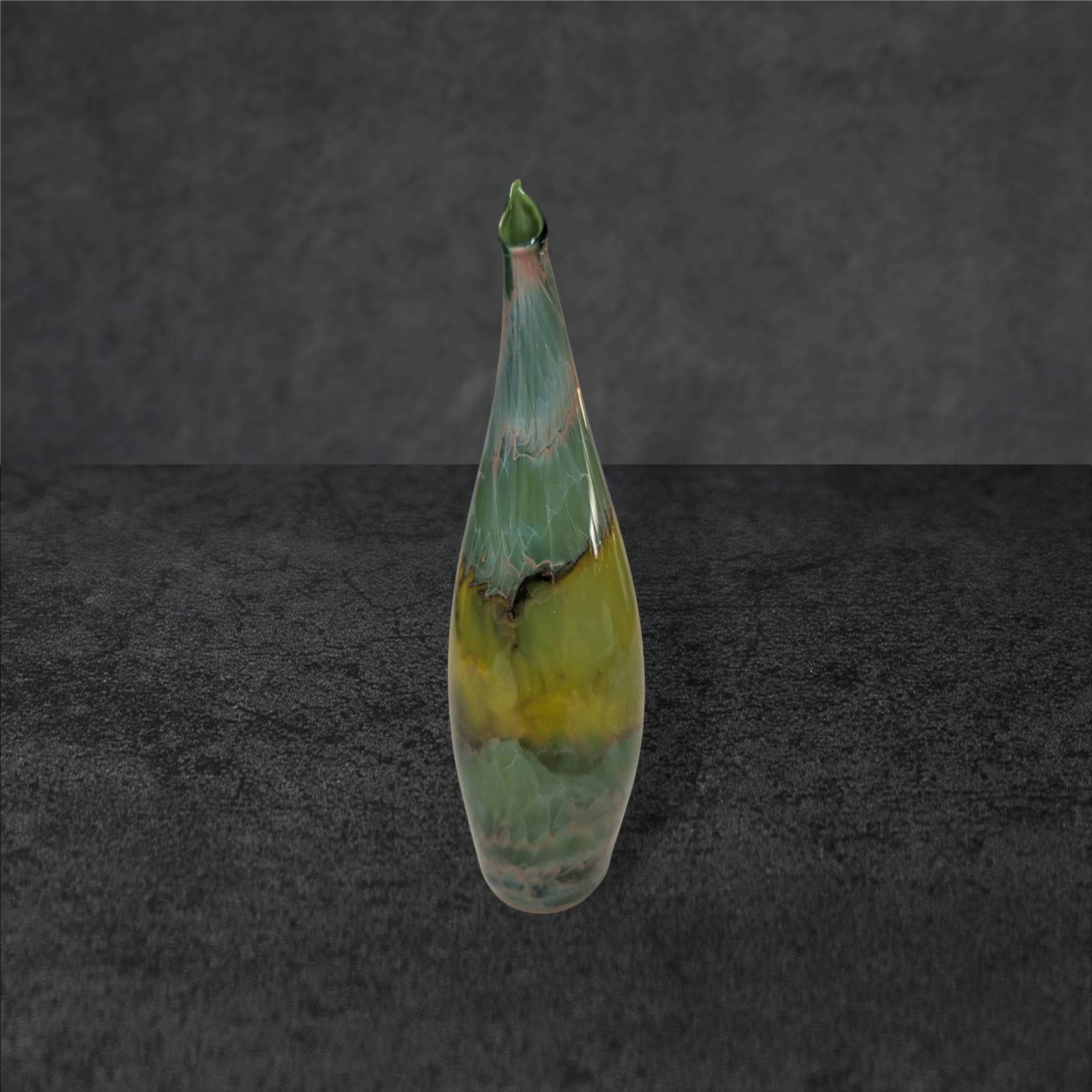 Handblown Art Glass Vase, 8 1/4 Inches Tall (1 of 4)