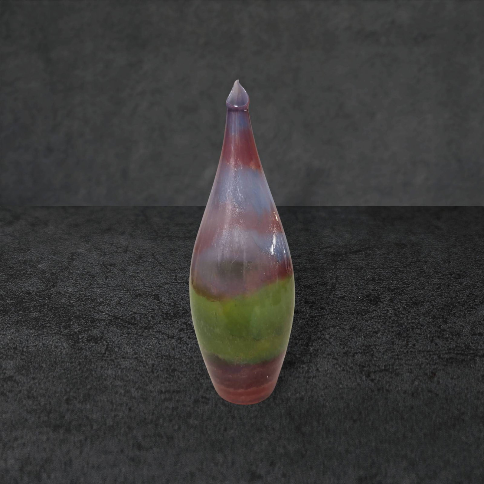 Multicolor Hand-Blown Glass Vase, Approximately 7 3/4 Inches Tall (1 of 4)