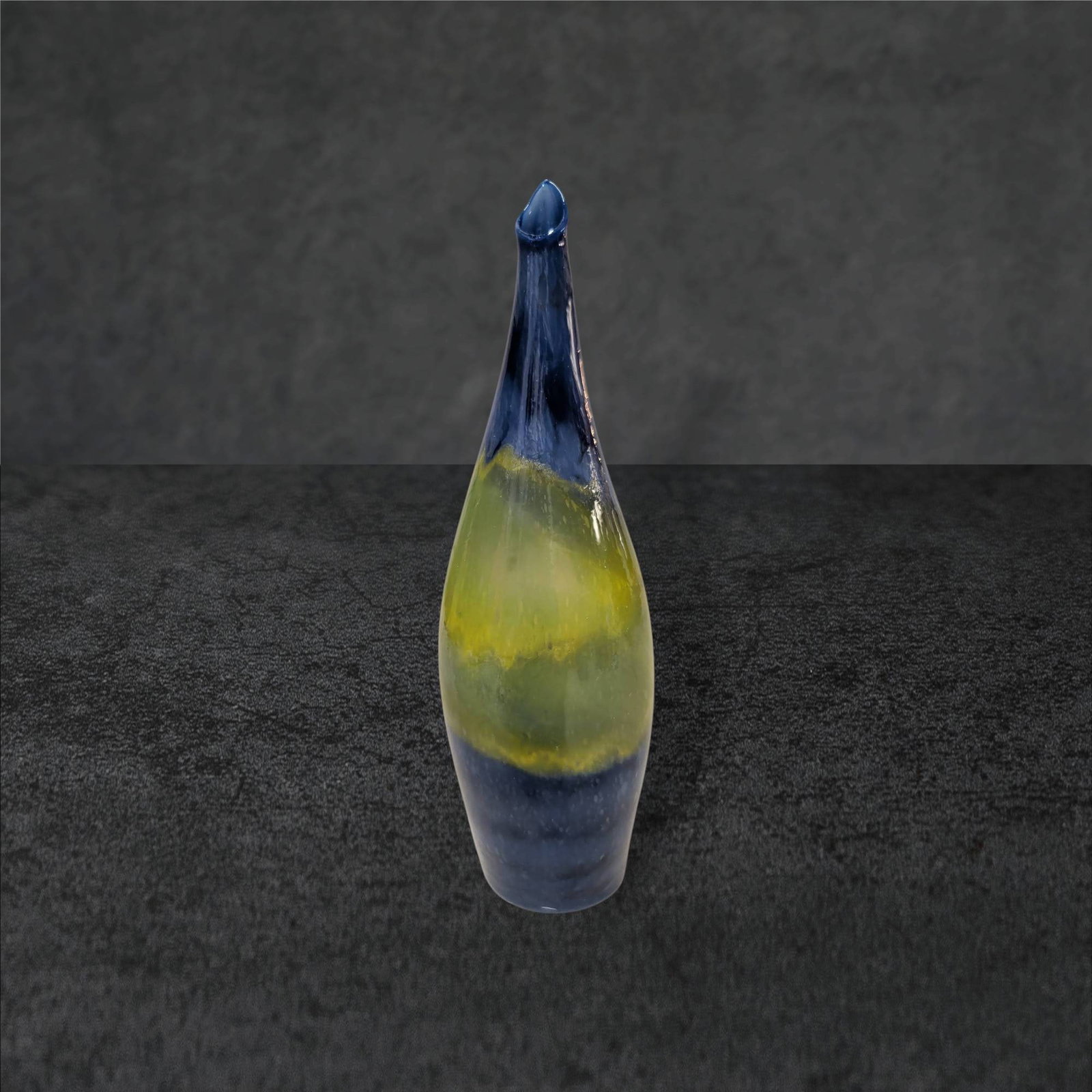 Hand-Blown Glass Vase with Blue and Green Gradients, 7.5 Inches Tall (1 of 4)